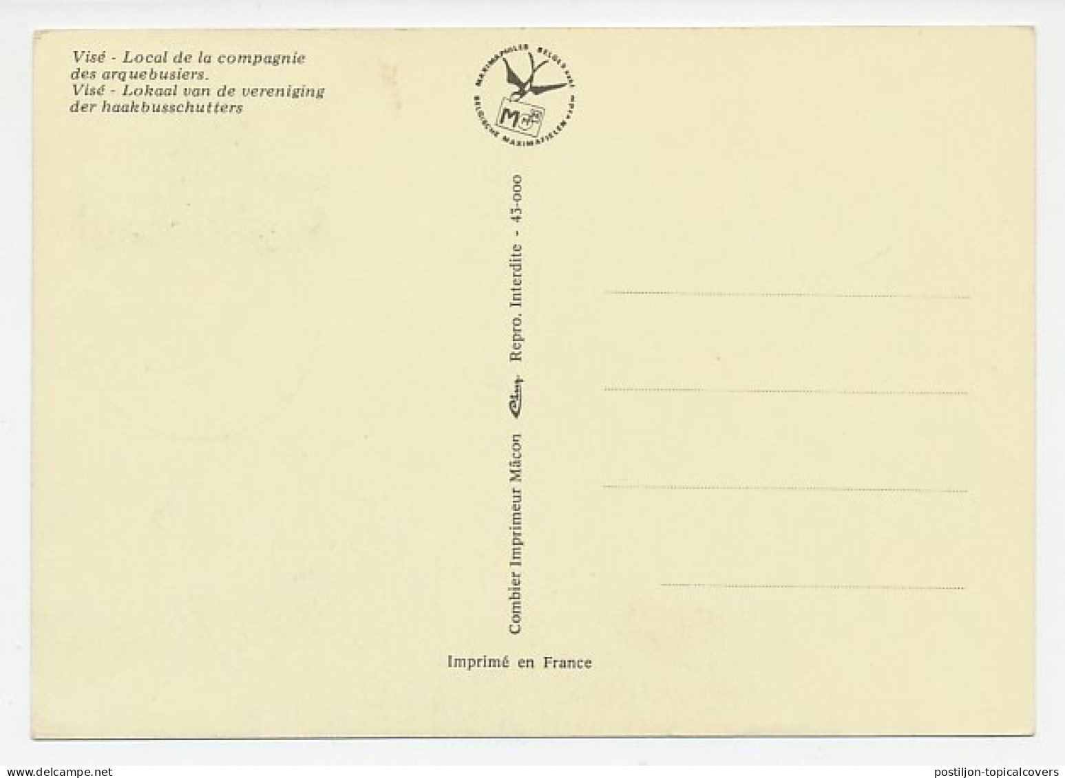 Maximum Card Belgium 1978 Arquebusiers  - Militaria