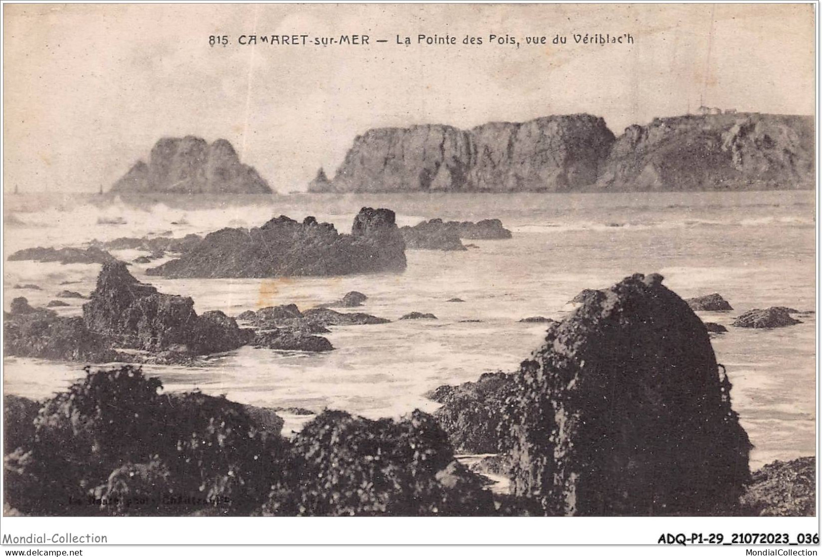 ADQP1-29-0019 - CAMARET-SUR-MER - La Pointe Des Pois - Vue Du Vériblac'h - Camaret-sur-Mer