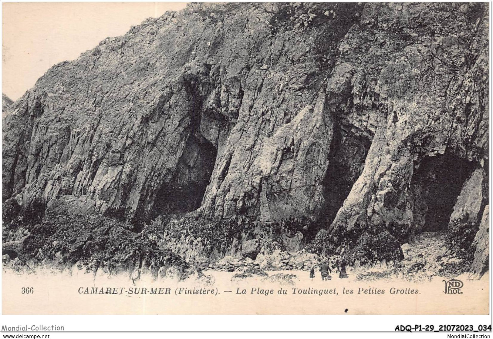 ADQP1-29-0018 - CAMARET-SUR-MER - La Plage Du Toulinguet - Les Petites Grottes - Camaret-sur-Mer