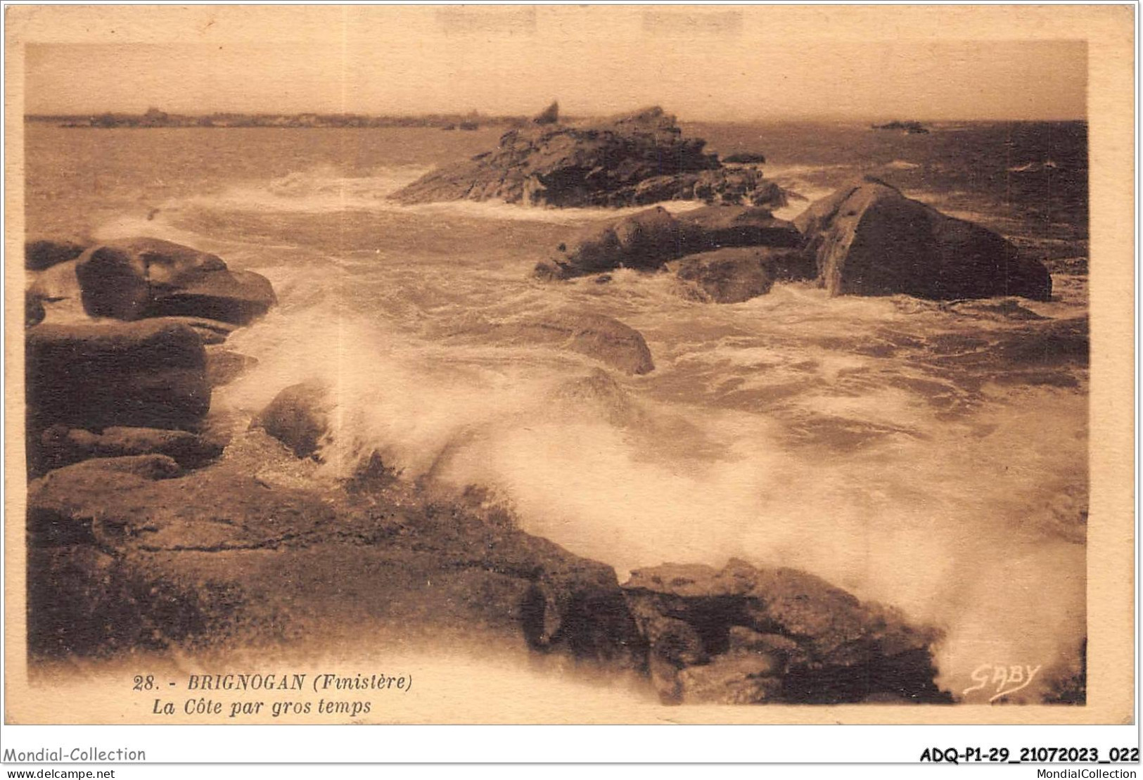 ADQP1-29-0012 - BRIGNOGAN - La Côte Par Gros Temps - Brignogan-Plage