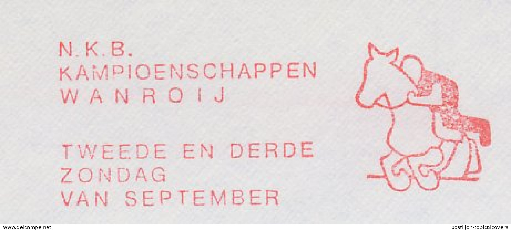 Meter Cut Netherlands 1986 Horse Race Championships Wanroij - Hippisme