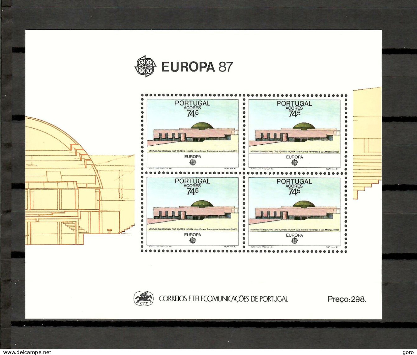 Açores  1987  .-   Y&T  Nº   8   Block   ** - Azoren