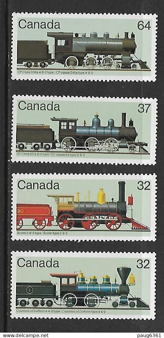 CANADA 1984 TRAINS  YVERT N°8595/898 NEUF MNH** - Trains