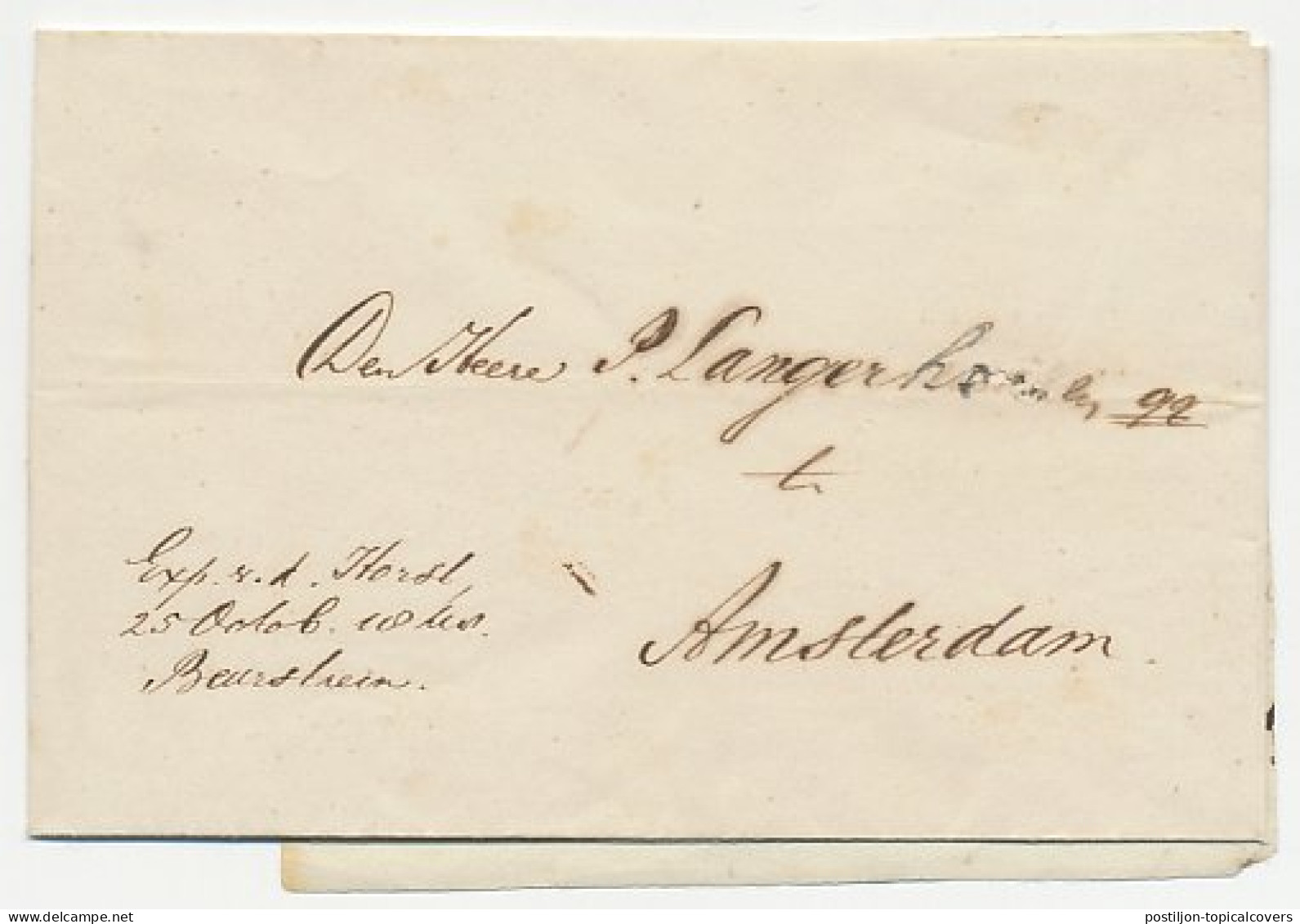 Schiedam - Amsterdam 1848 - Expeditie Van Der Horst - ...-1852 Préphilatélie