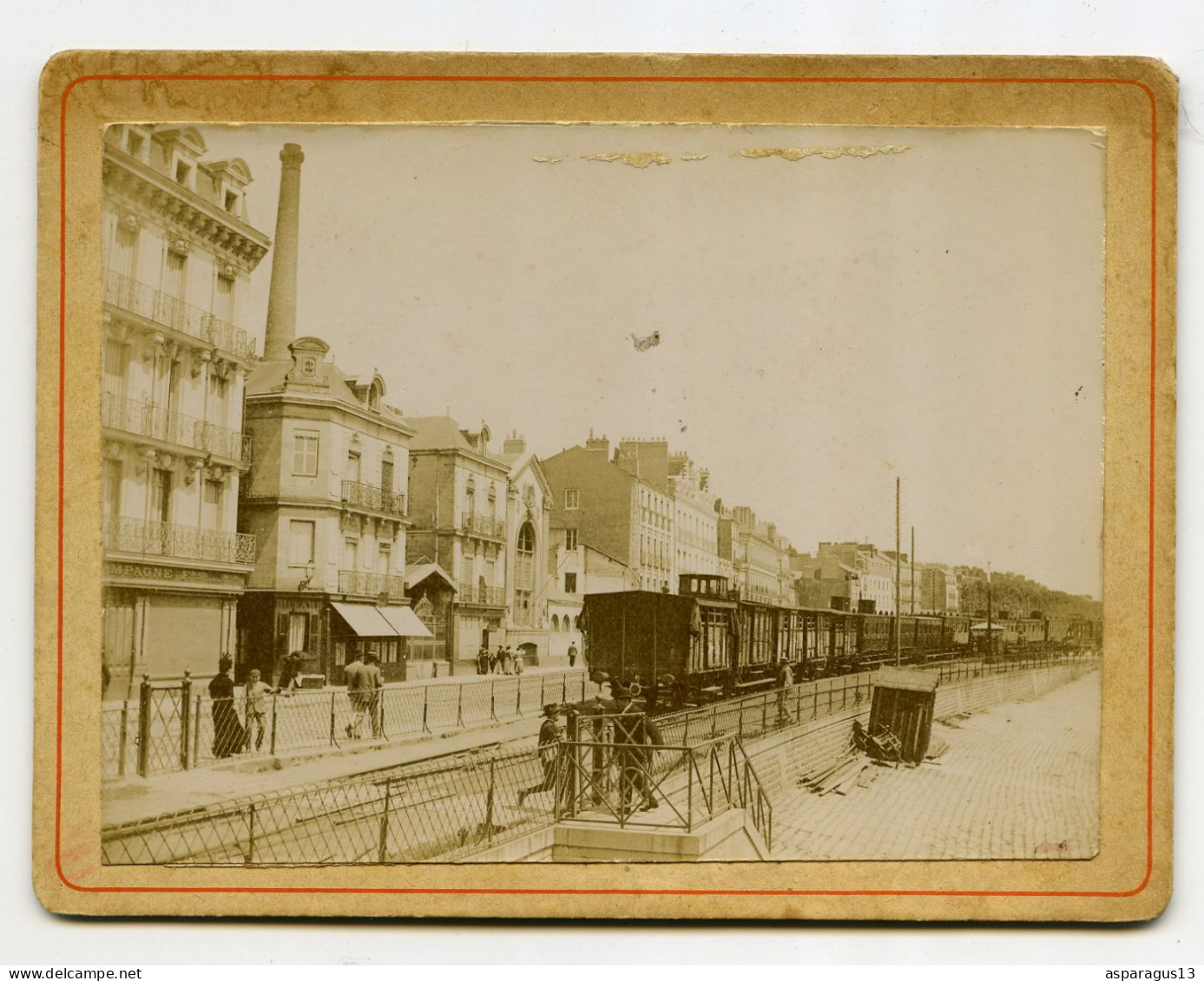 Nantes Photo Train Format 11x8 Collée Sur Carton - Trenes