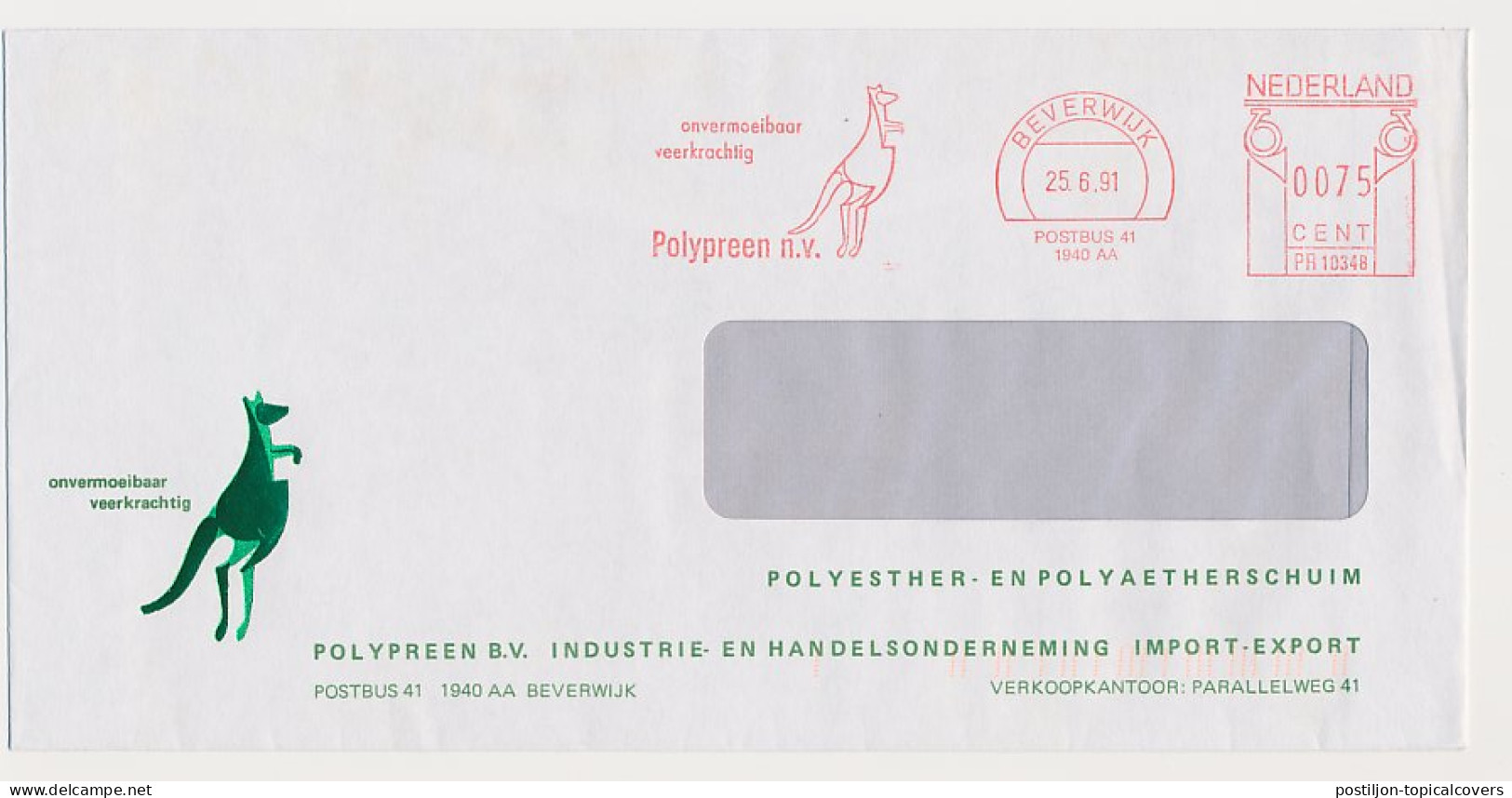 Meter Cover Netherlands 1991 Kangaroo - Beverwijk - Other & Unclassified