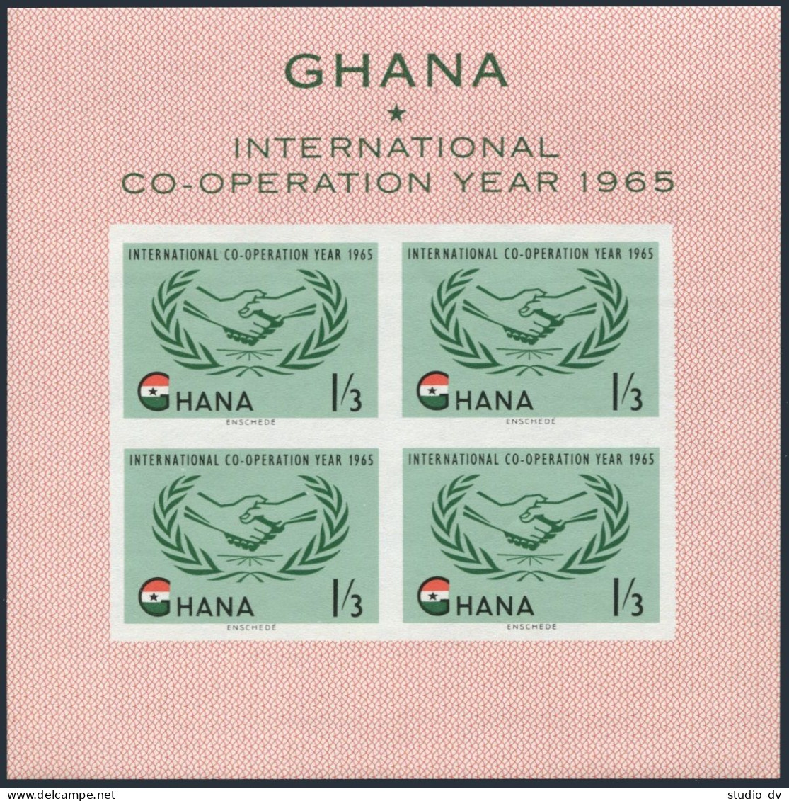 Ghana 203a Sheet, MNH. Michel Bl.16. Cooperation Year ICY-1965. - Préoblitérés