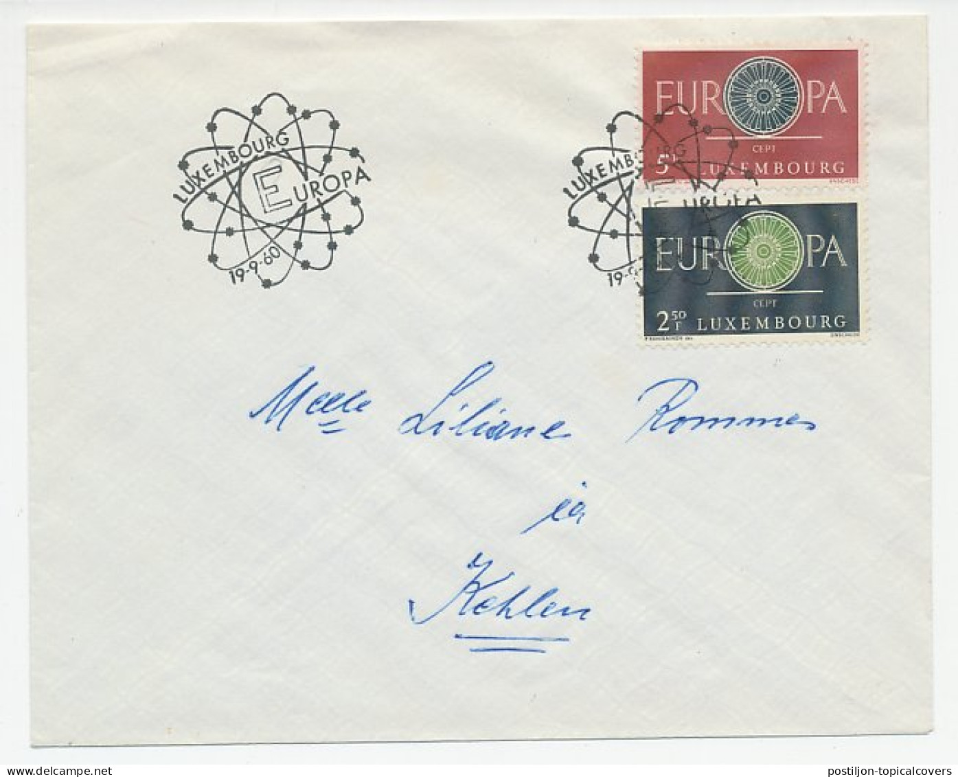 Cover / Postmark Luxembourg 1960 Europa - European Community