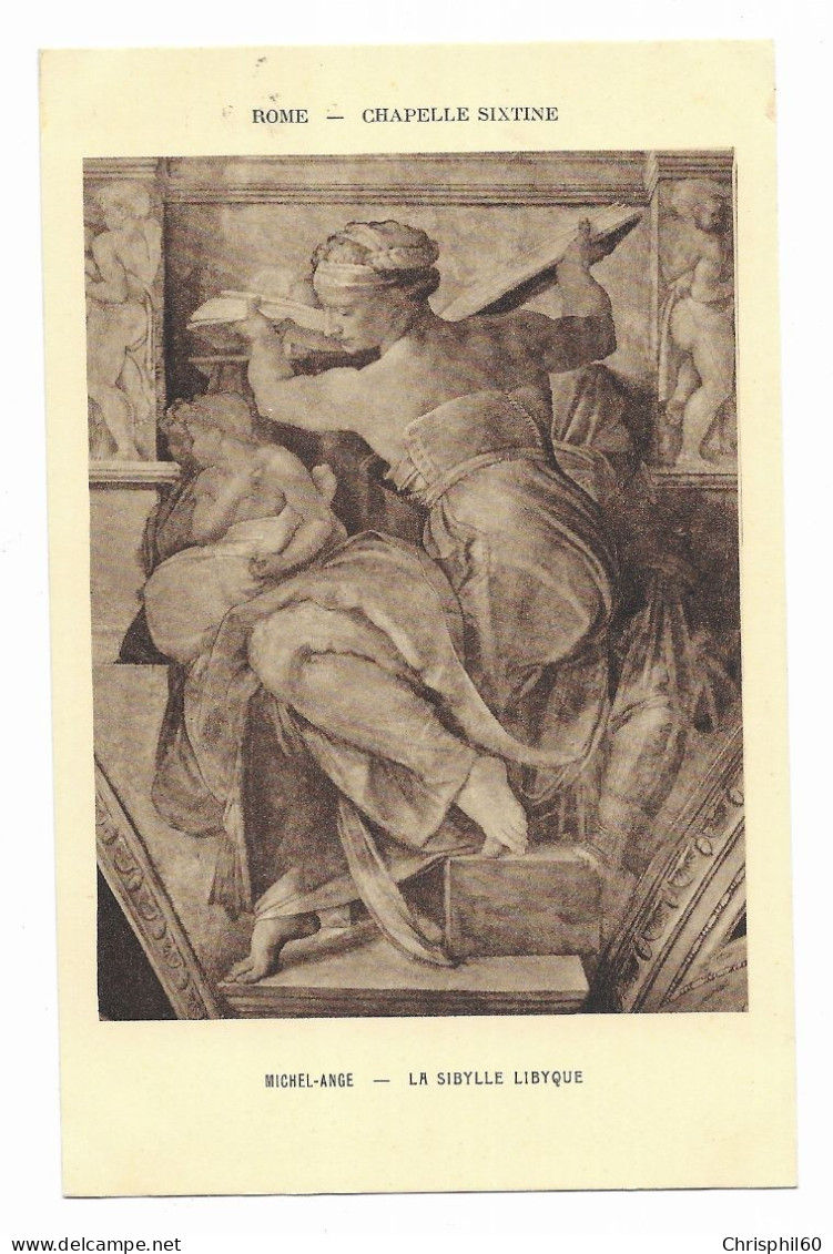 Rome - Chapelle Sixtine - LA SIBYLLE LIBYQUE - Michel-Ange - Edit. Braun - - Malerei & Gemälde