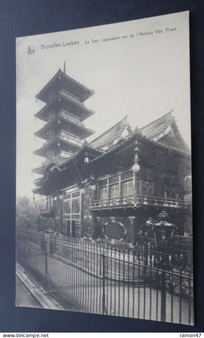 Bruxelles-Laeken - La Tour Japonaise Vue De L'Avenue Van Praet - Ern. Thill, Bruxelles, Série 1, N° 80 - Laeken