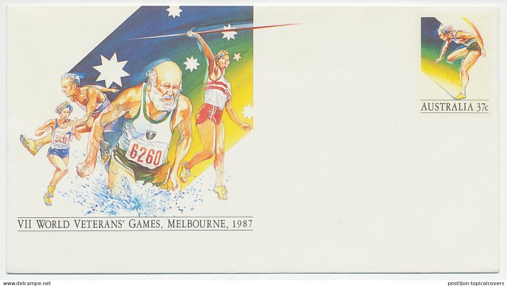 Postal Stationery Australia 1987 World Veterans Games - Autres & Non Classés