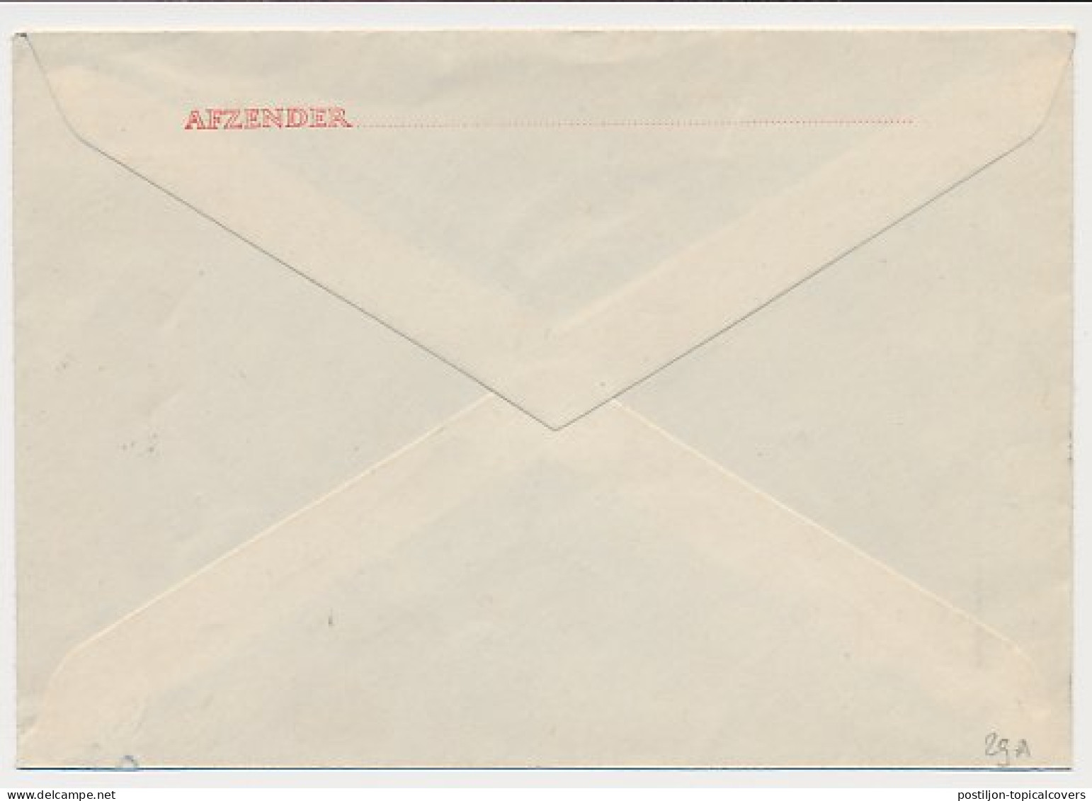 Envelop G. 29 A Treinblokstempel Leeuwarden Zwolle I 1942 - Entiers Postaux