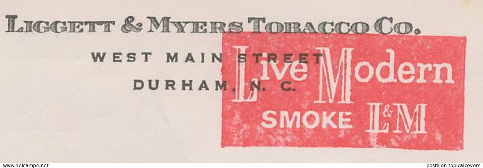 Meter Cover USA 1957 Tobacco - Live Modern - L&M - Tabac
