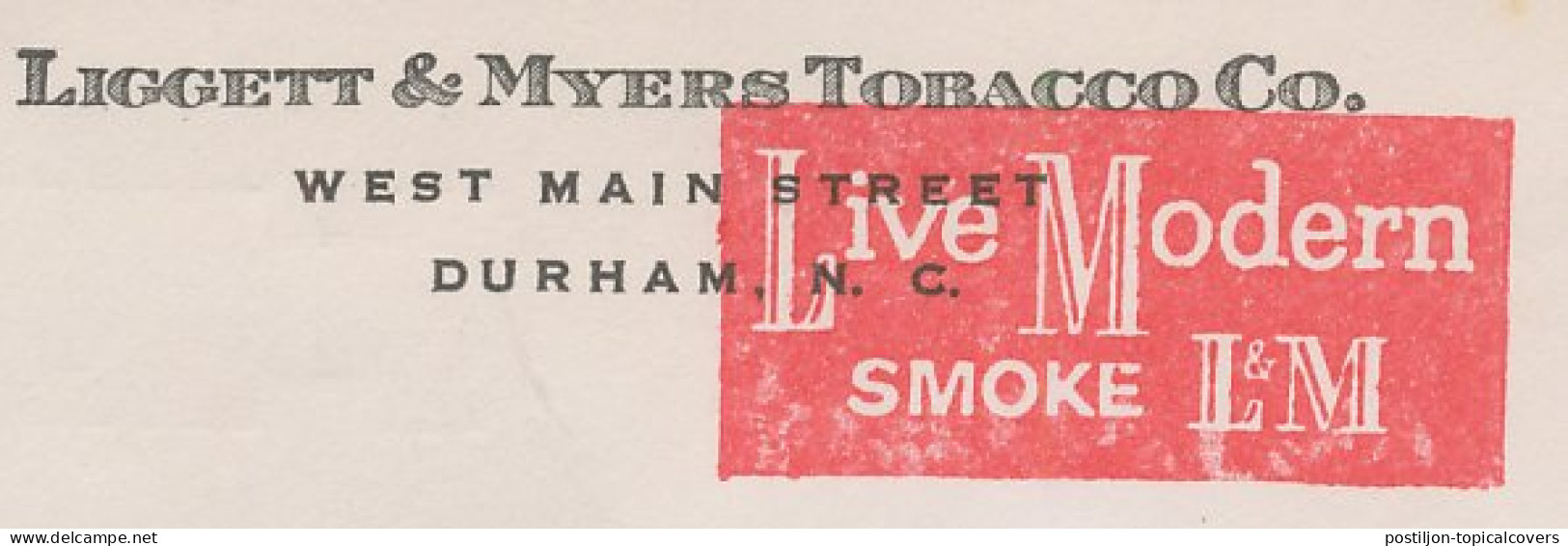 Meter Cover USA 1957 Tobacco - Live Modern - L&M - Tobacco