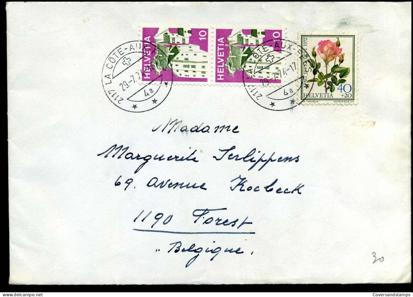 Cover To Forest, Belgium - Lettres & Documents