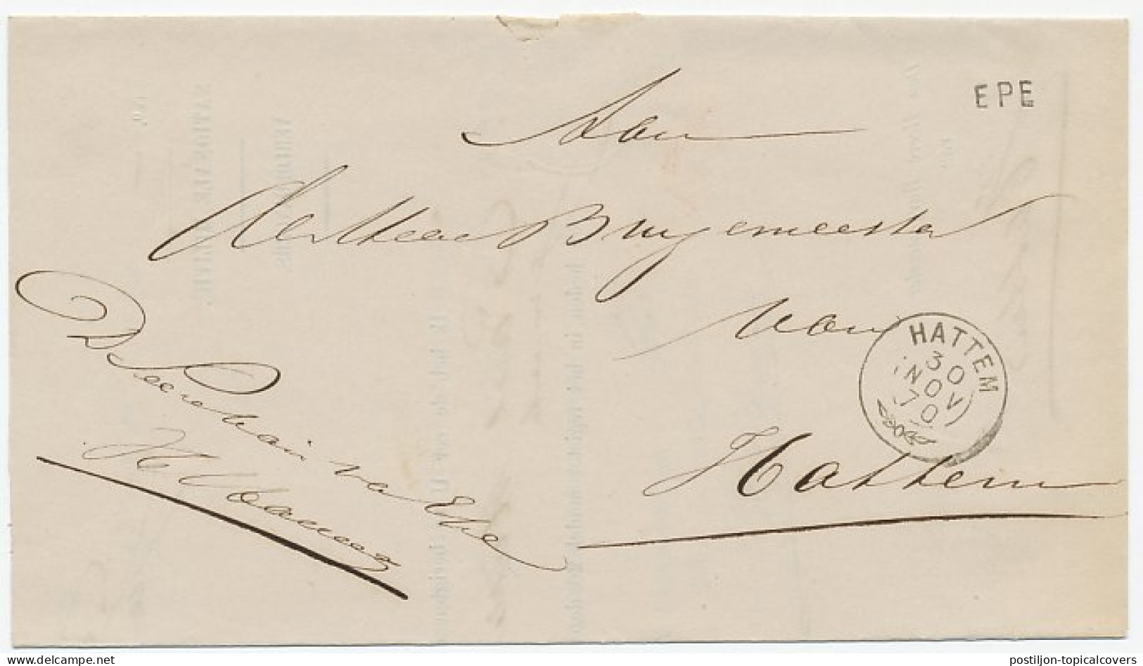 Naamstempel Epe 1870 - Lettres & Documents