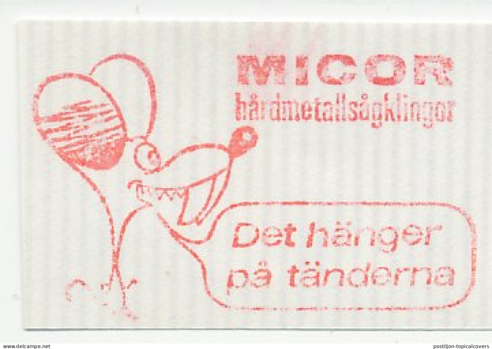 Meter Cut Sweden 1985 Mouse - Rat - Teeth - Autres & Non Classés