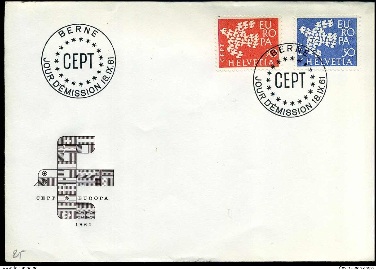 FDC - Switzerland Europa CEPT 1961 - 1961