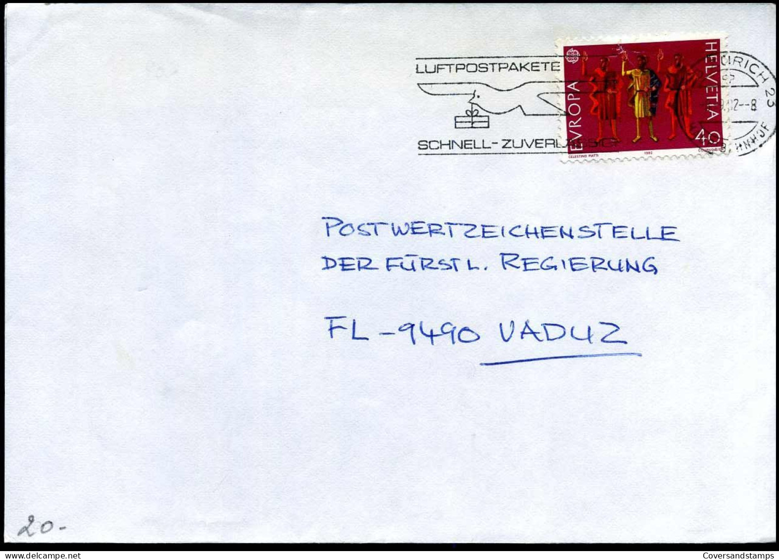 Cover To Vaduz, Liechtenstein - Lettres & Documents