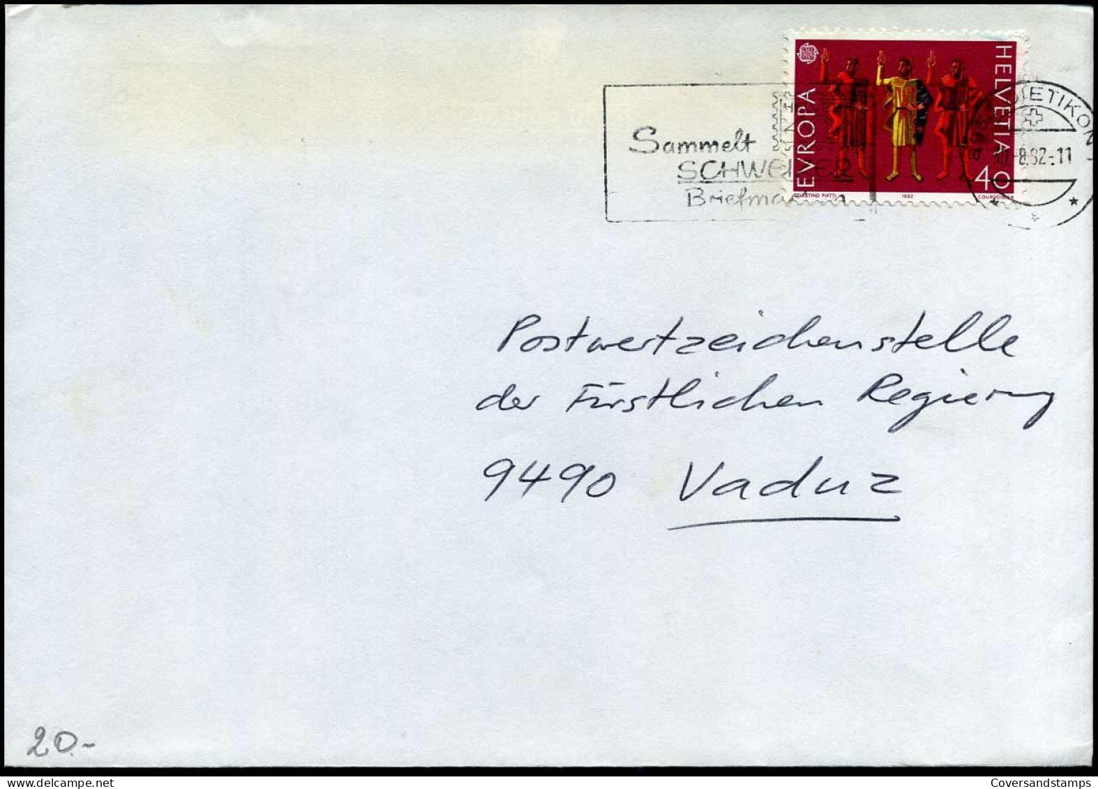 Cover To Vaduz, Liechtenstein - Storia Postale