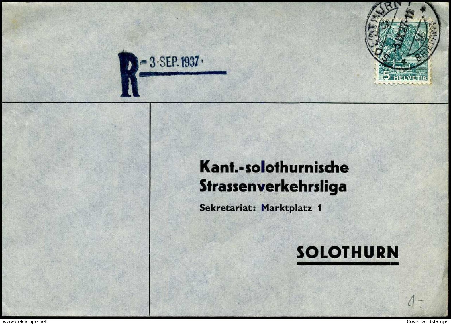 Cover To Solothurn - Storia Postale