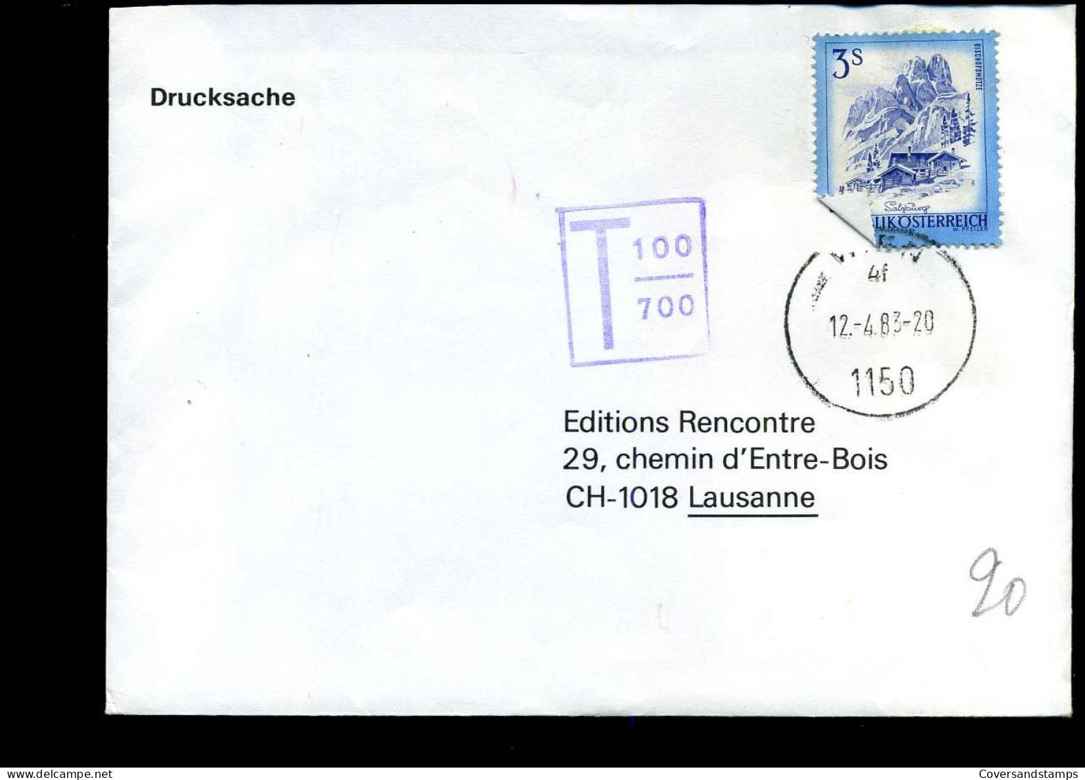 Cover To Lausanne, Switzerland - Briefe U. Dokumente