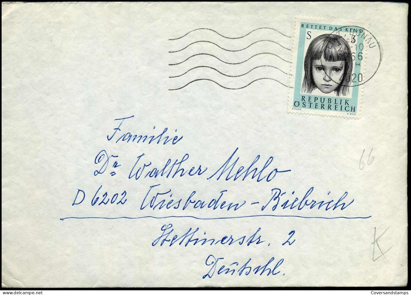Cover To Wiesbaden, Germany - Briefe U. Dokumente