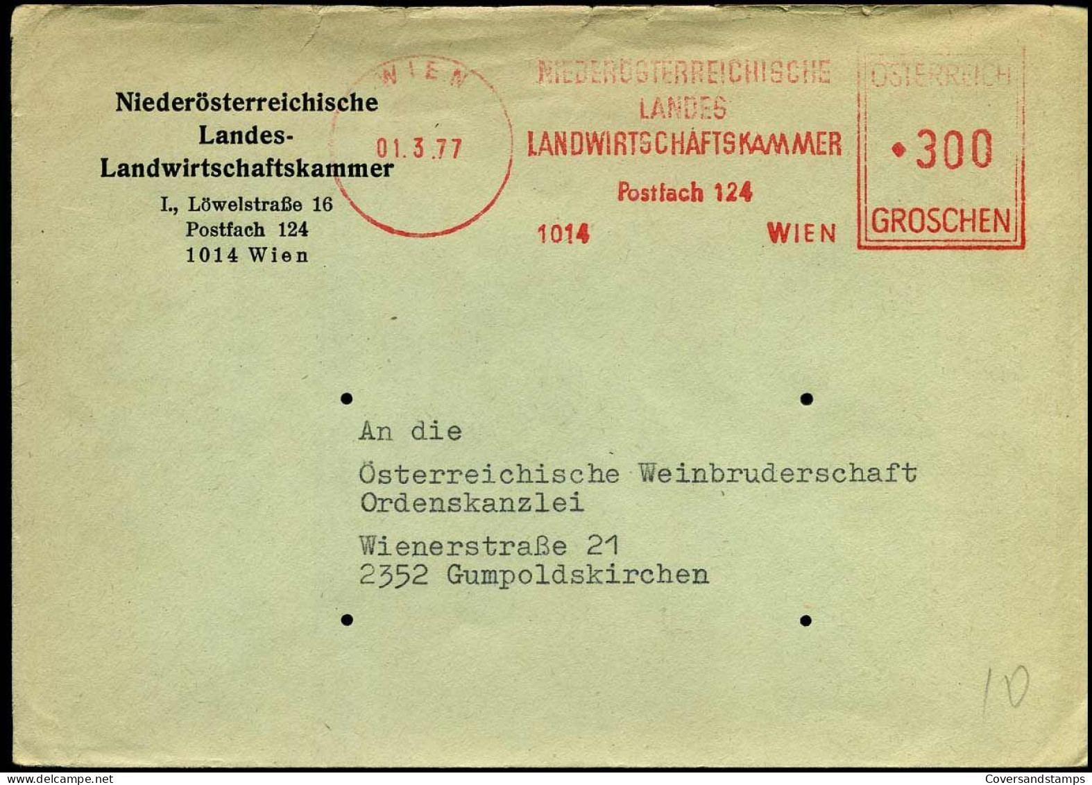 Cover To Gumpoldskirchen - "Niederösterreichische Landes-Landwirtschaftskammer" - Covers & Documents