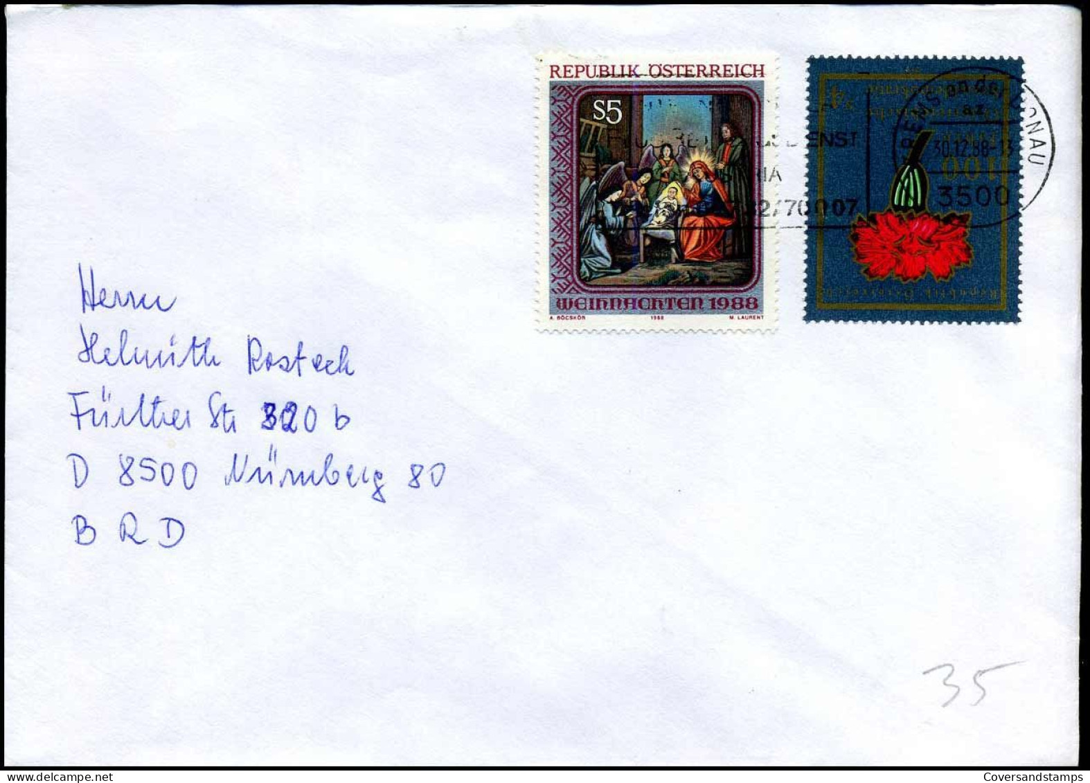 Cover To Nürnberg, Germany - Lettres & Documents