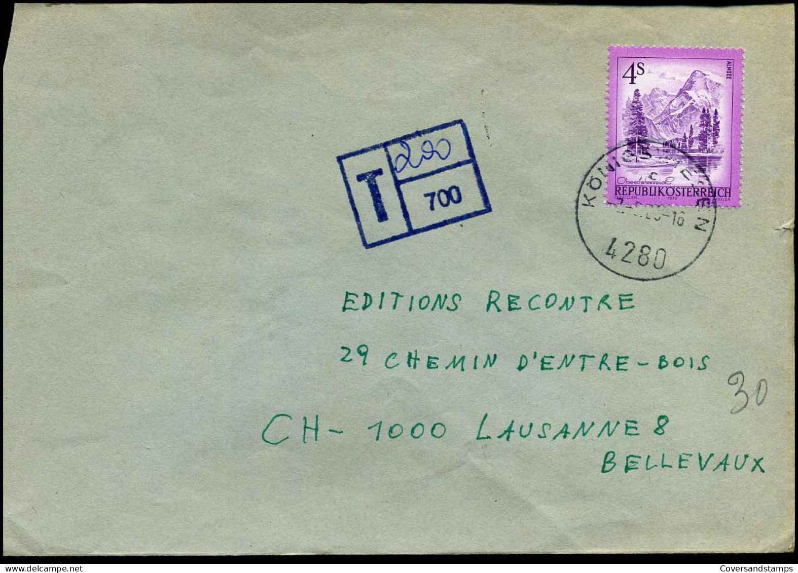 Cover To Lausanne, Switzerland - Tax - Lettres & Documents