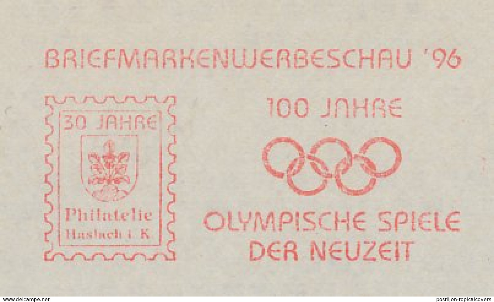 Meter Cut Germany 1996 Stamp Exhibition - Olympic Games - Other & Unclassified