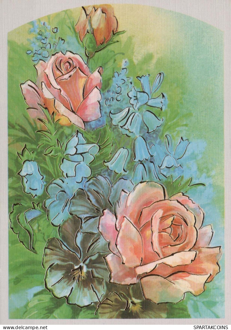FLOWERS Vintage Ansichtskarte Postkarte CPSM #PAS062.DE - Fleurs