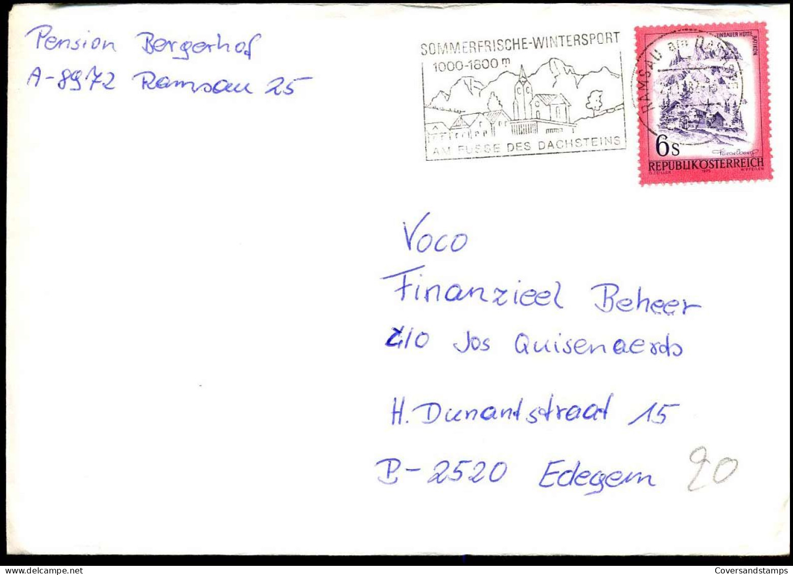 Cover To Edegem, Belgium - Briefe U. Dokumente