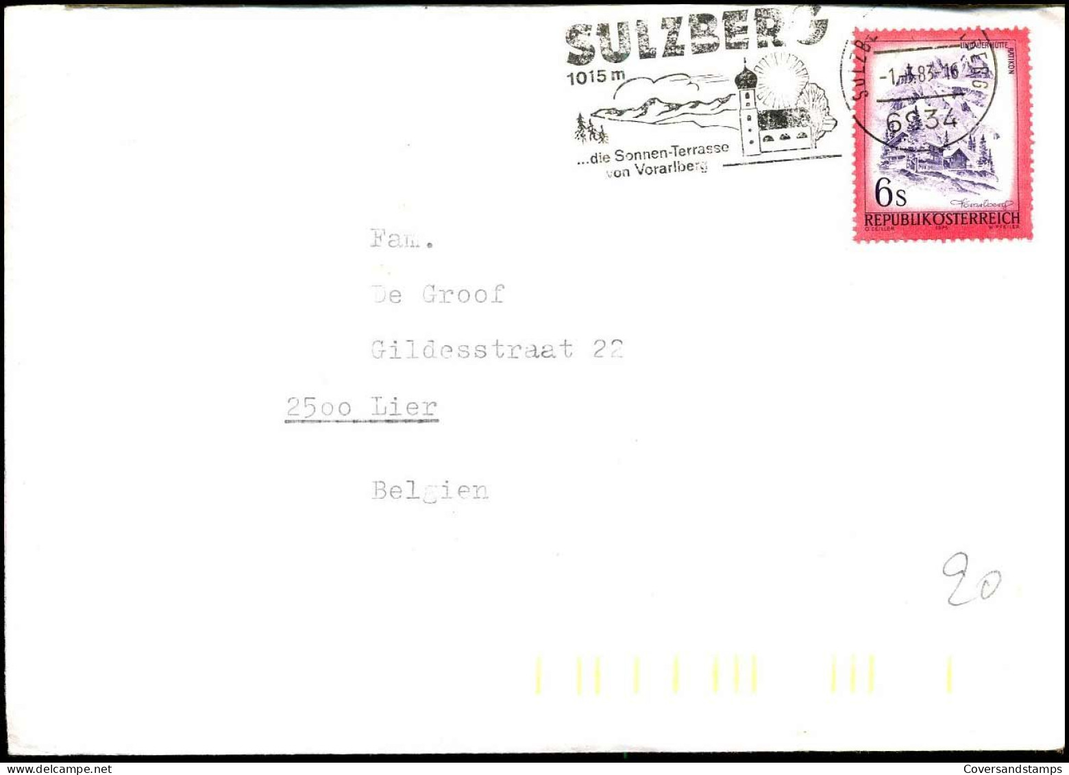 Cover To Lier, Belgium - Lettres & Documents
