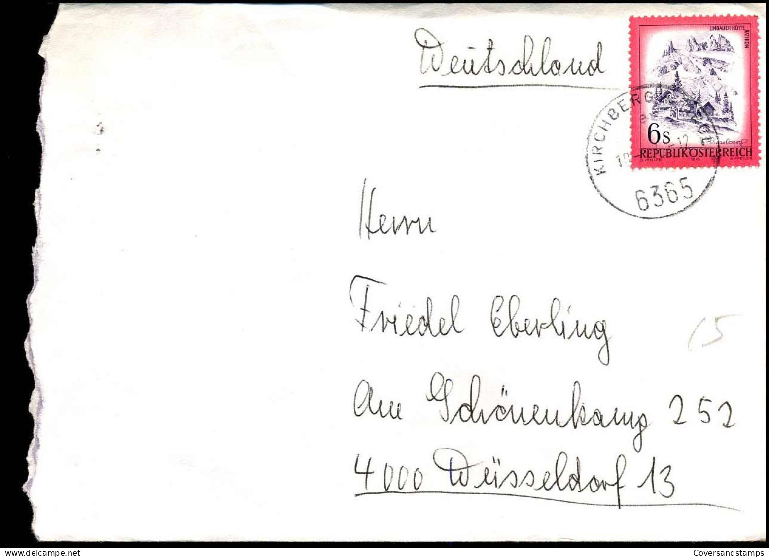 Cover To Düsseldorf, Germany - Lettres & Documents