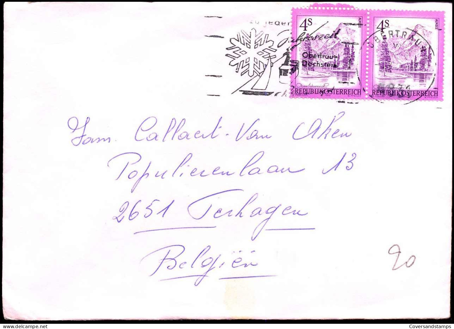 Cover To Terhagen, Belgium - Lettres & Documents