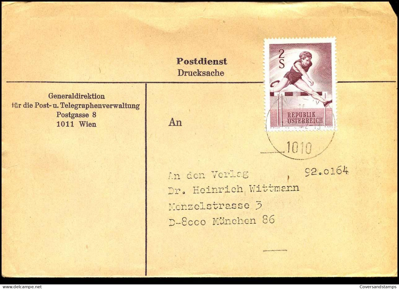 Cover To München, Germany - "Generaldirektion Für Die Post- U. Telegraphenverwaltung" - Lettres & Documents