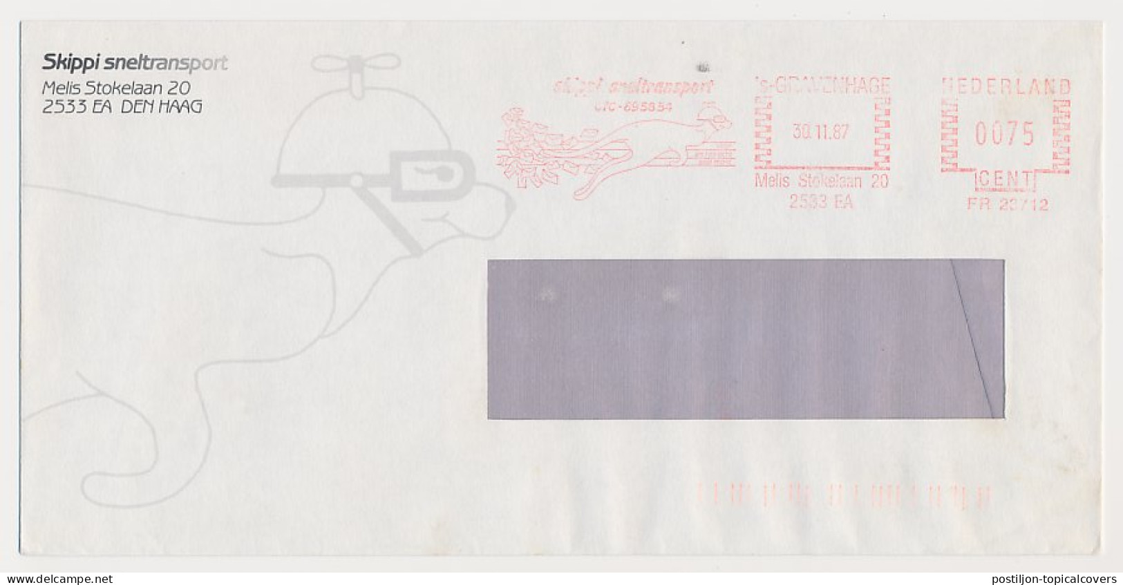Meter Cover Netherlands 1987 Kangaroo - Skippi - The Hague - Other & Unclassified