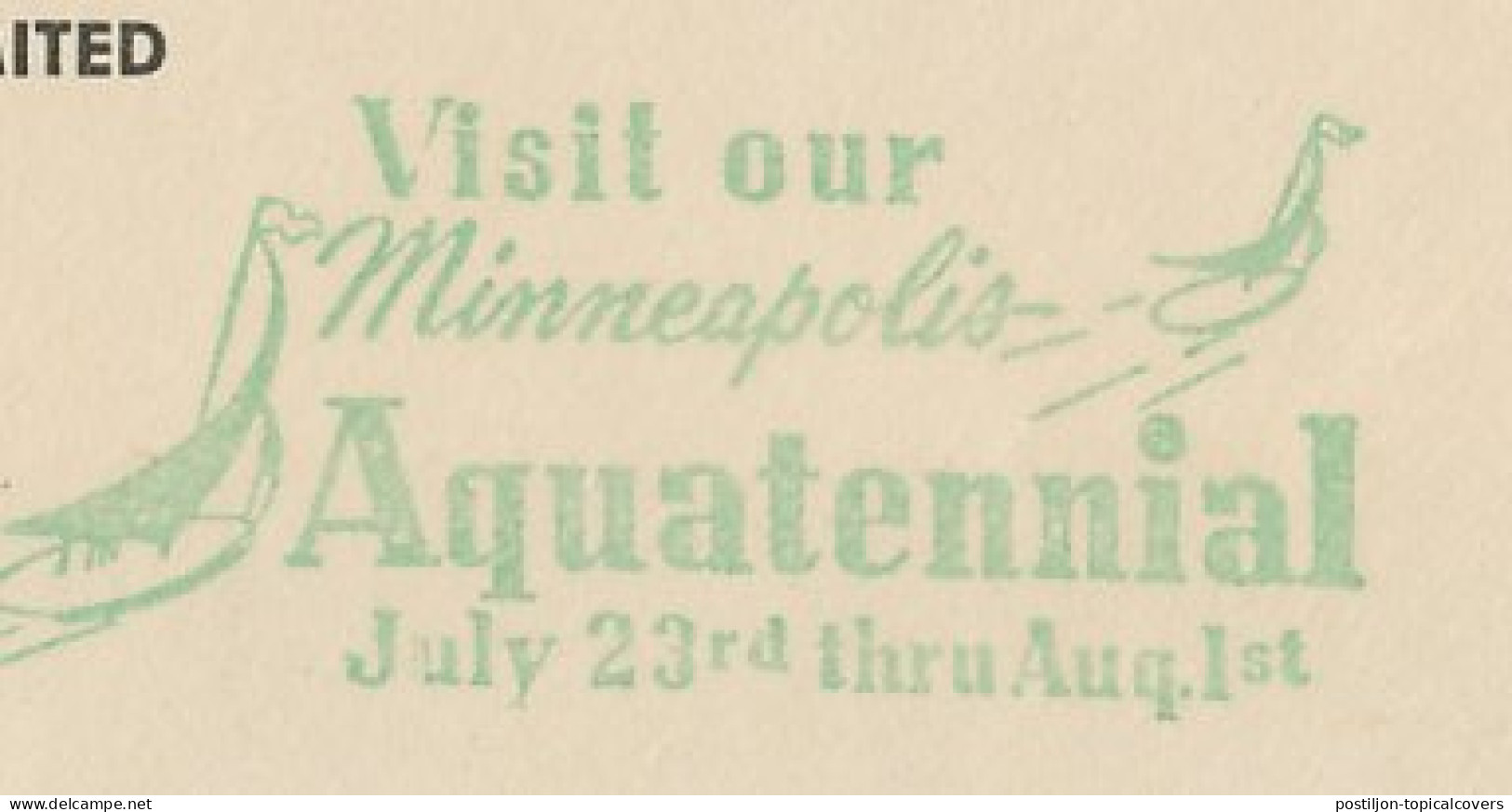 Meter Top Cut USA 1948 Minneapolis Aquatennial 1948 - Autres & Non Classés