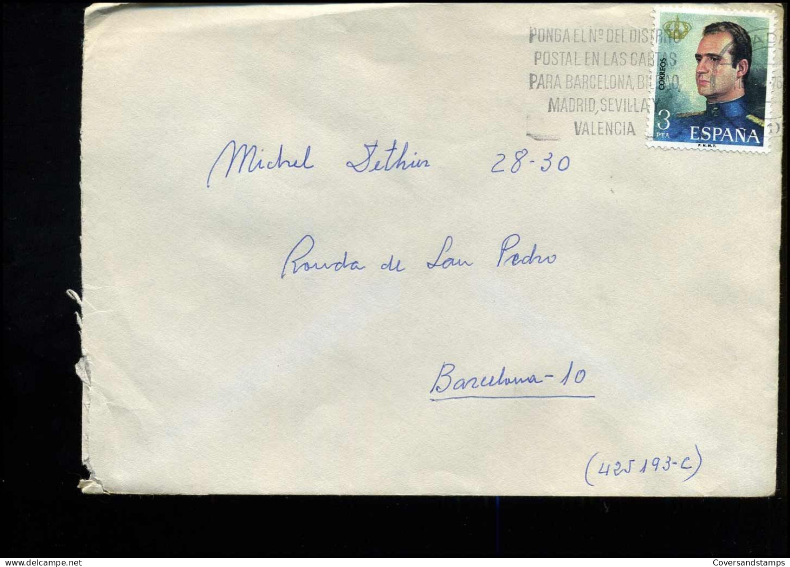Cover From Madrid To Barcelona - Lettres & Documents