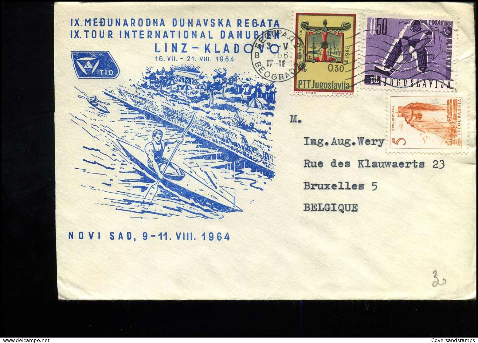 Cover From Yugoslavia To Brussels, Belgium - Brieven En Documenten