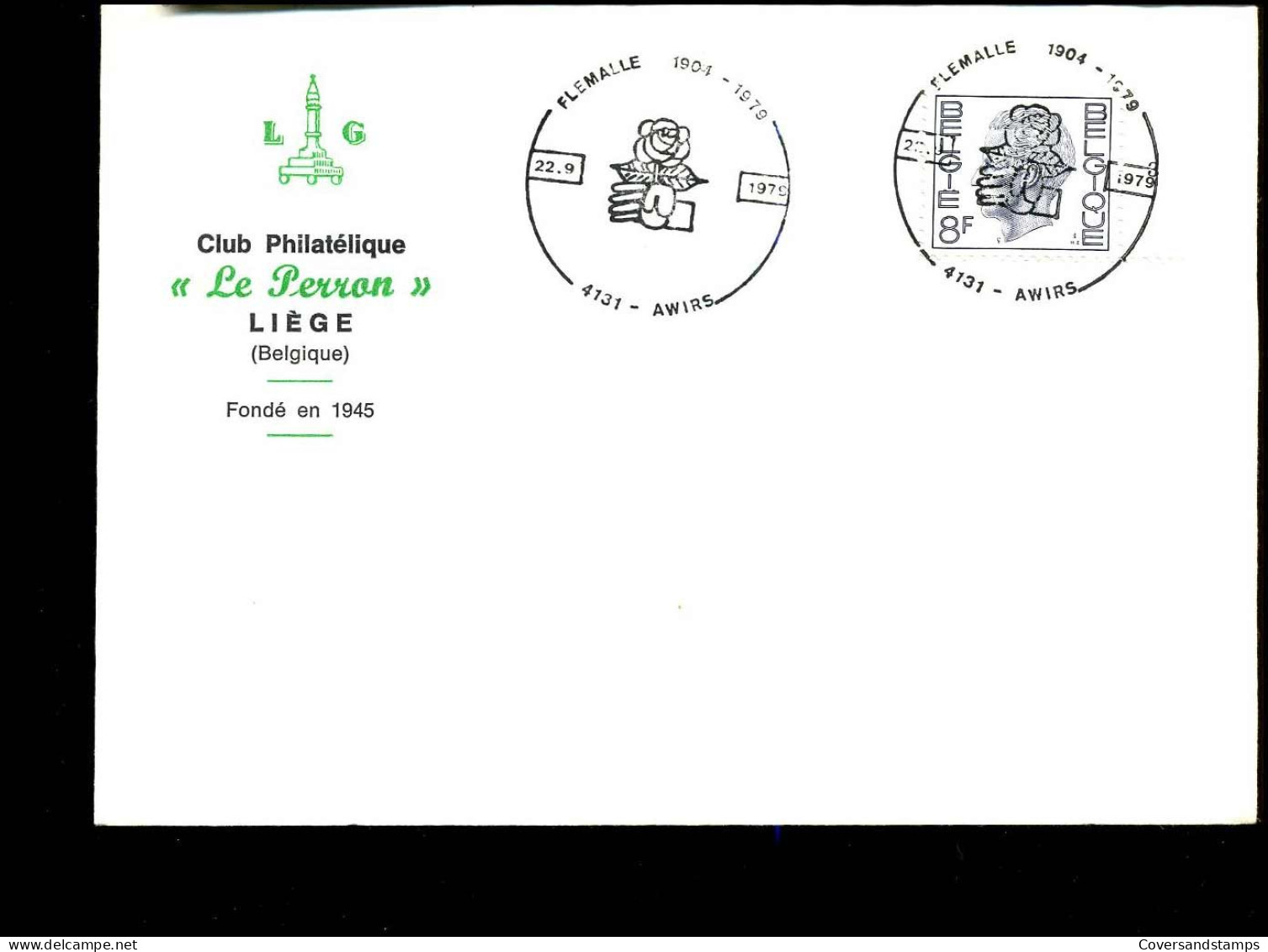 Cover N° 1647 - "Club Philatélique 'Le Perron", Liège" - 1970-1980 Elström