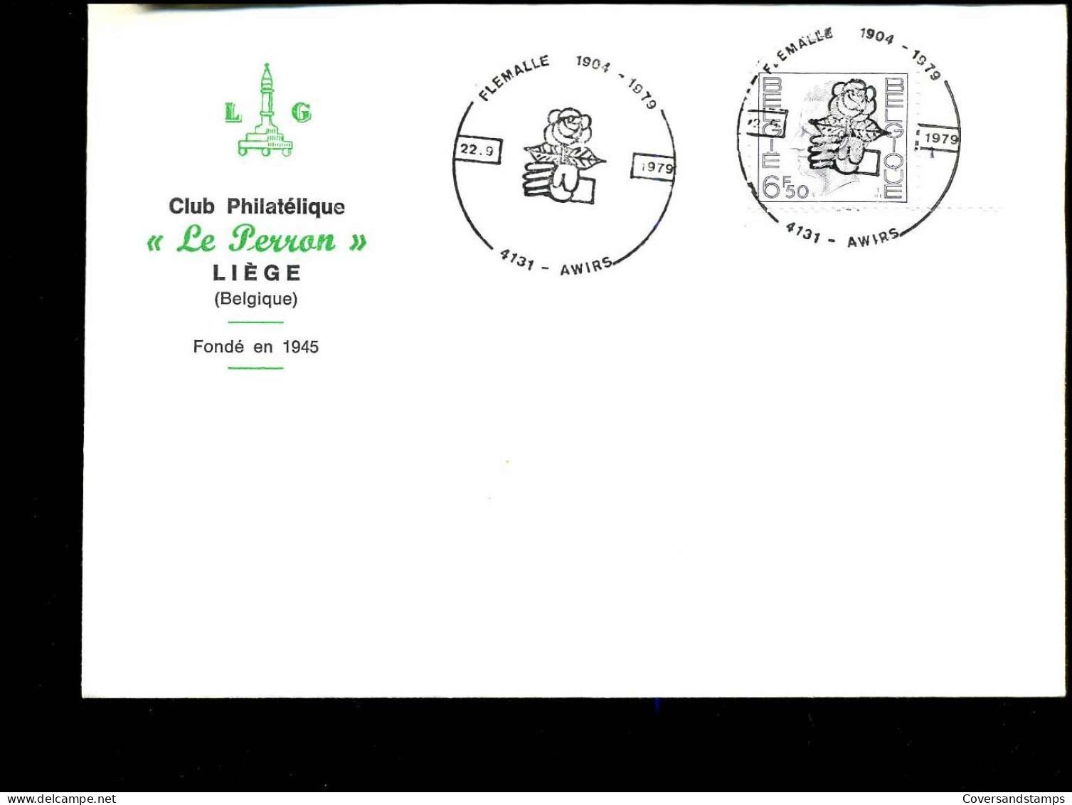 Cover N° 1744 - "Club Philatélique 'Le Perron", Liège" - 1970-1980 Elström