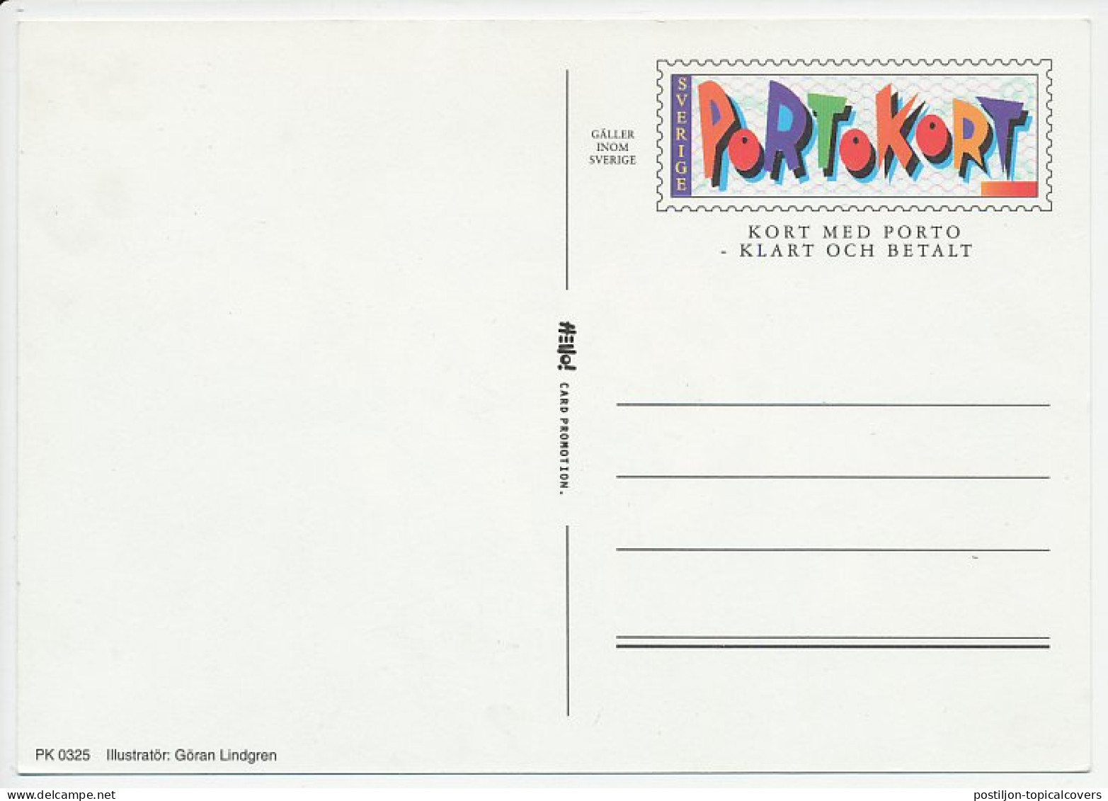 Postal Stationery Sweden Dog - Comics