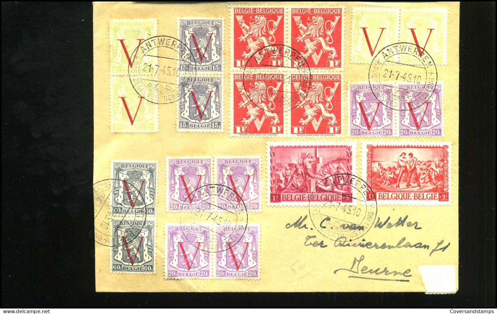 Cover Antwerpen Naar Deurne - 699/700 - 680A - 670/73 - Lettres & Documents