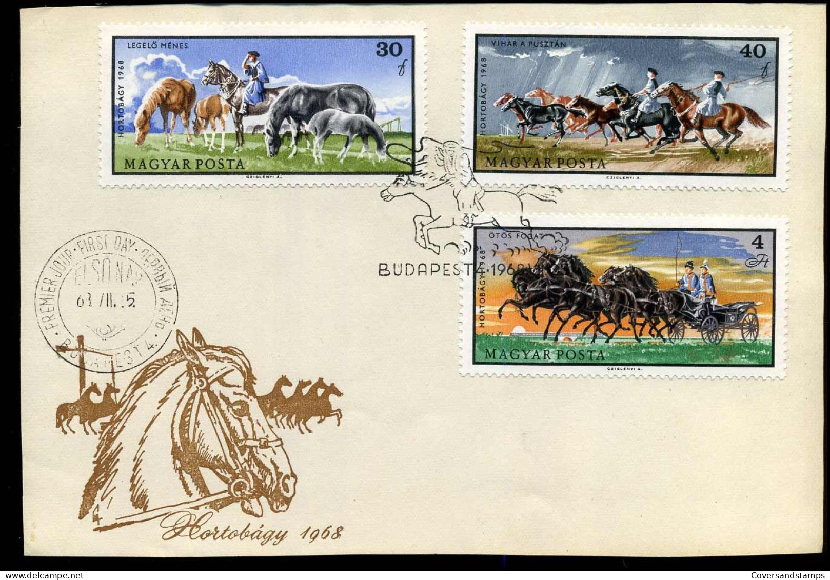 Magyar Posta - Horses - Pferde
