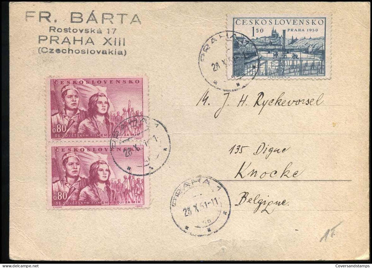 Post Card To Knokke, Belgium - Briefe U. Dokumente