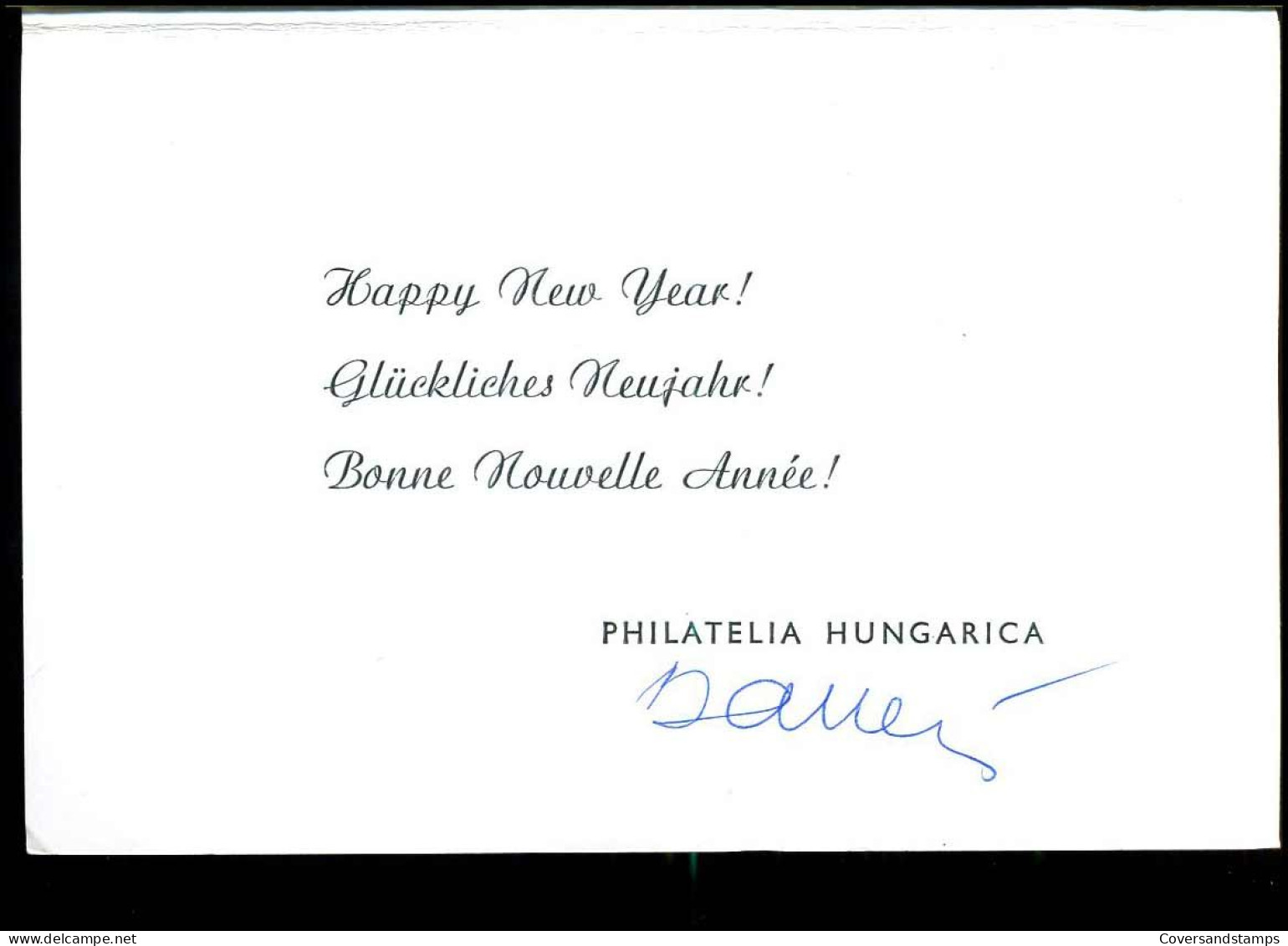 Happy New Year From The Hungarian Post - Briefe U. Dokumente