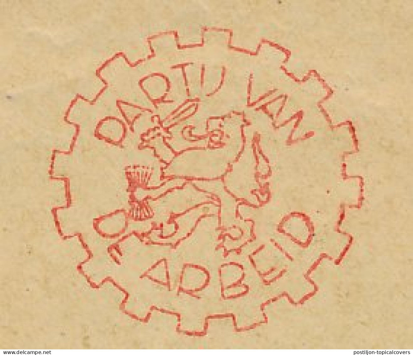 Meter Cover Netherlands 1950 PVDA - Political Party - Labour Party - Amsterdam  - Unclassified