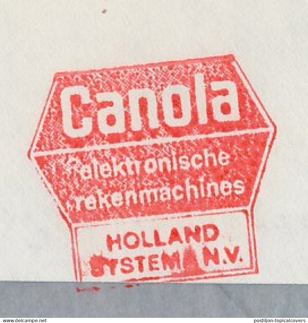 Meter Cover Netherlands 1970 - Neopost 499 Electric Calculator - Calculating Machine - Canola - Zonder Classificatie